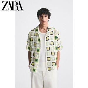 Zara Men Crochet Patchwork